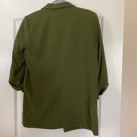 NWOT, Philosophy Republic Clothing Open Front Deep Green Blazer, Size Medium - Picture 10 of 10